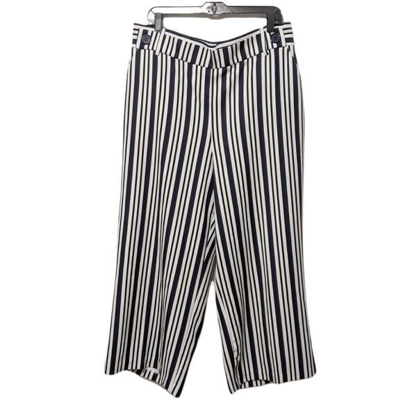 ELOQUII Striped Cropped Pants 18 - Picture 2 of 7